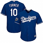 Dodgers 10 Justin Turner Royal 2018 World Series Cool Base Player Jersey Dzhi,baseball caps,new era cap wholesale,wholesale hats